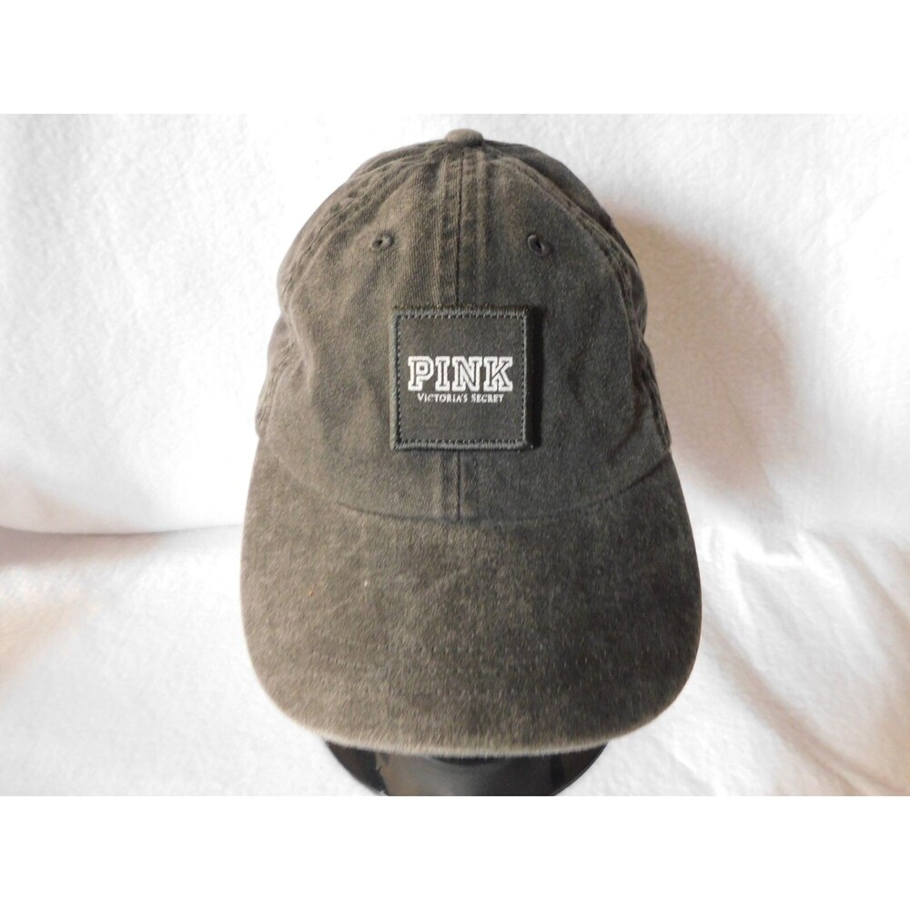 Victoria's Secret PINK Logo GRAY SPORT BASEBALL TRAVEL CAP HAT Adjustable